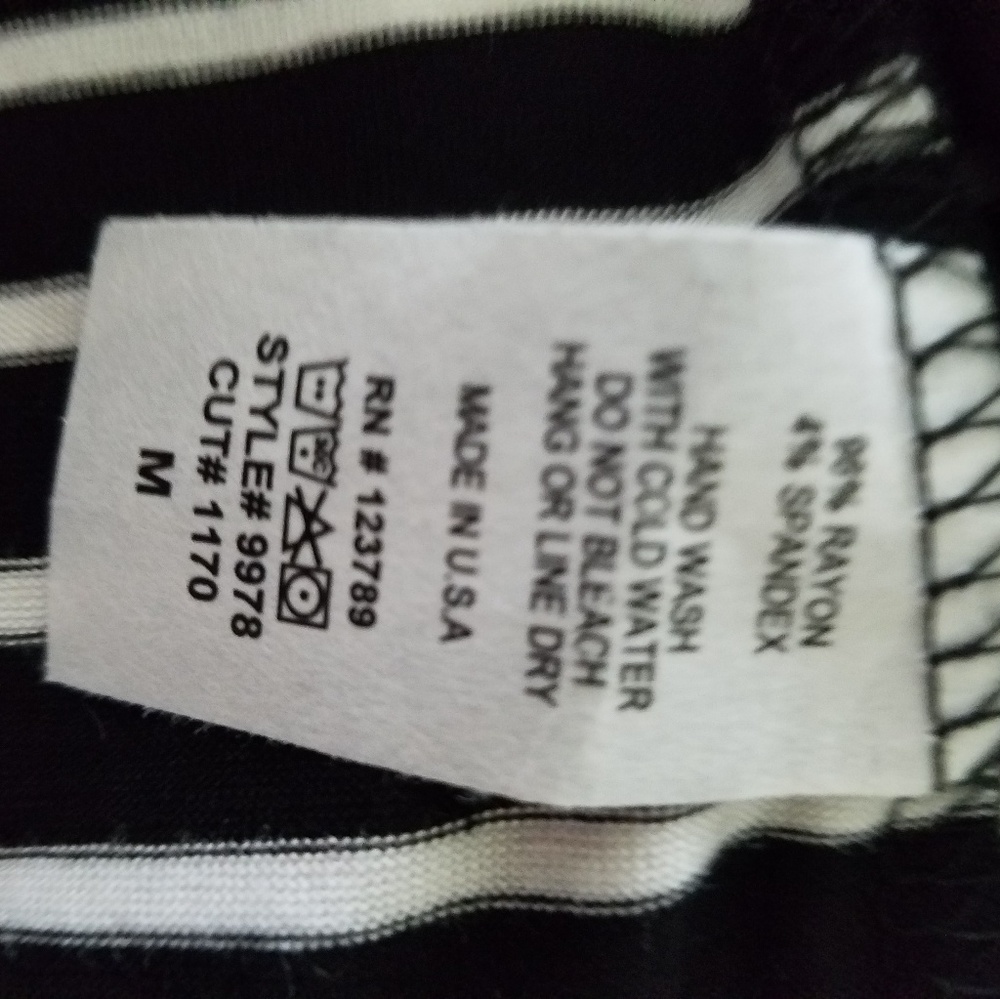 Black Stripe Top - Picture 3 of 3